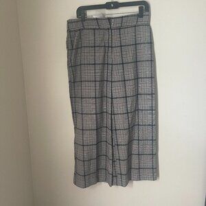 H&M Plaid High-Waisted Wide Leg Trousers – Size US 10 NWT